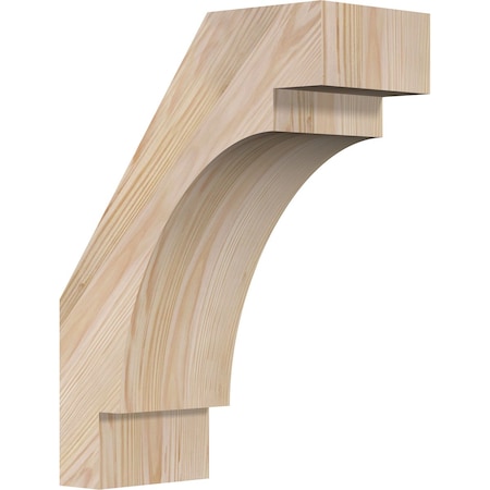 Ekena Millwork 5 1/2"W x 12"D x 16"H Merced Smooth Knee Brace, Douglas Fir BRC06X12X16MRC00SDF